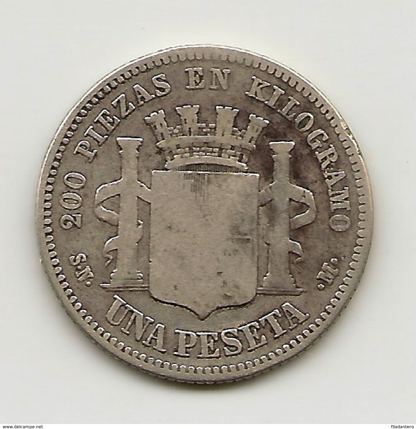 Gobierno Provisional  1 Peseta  1869  - La Sin Estrellas-  MADRID    ENVIO ORDINARIO GRATUITO   NL278 - Münzen Der Provinzen