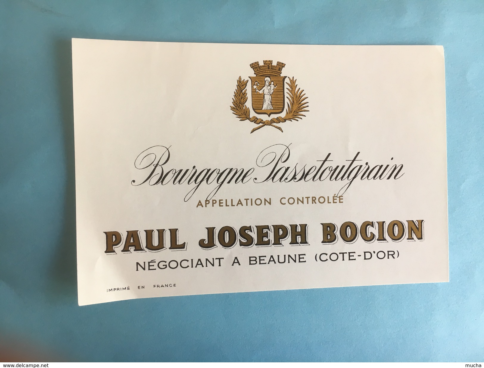 1856 -  Bourgogne Passetougrain Paul Joseph Bocion - Bourgogne