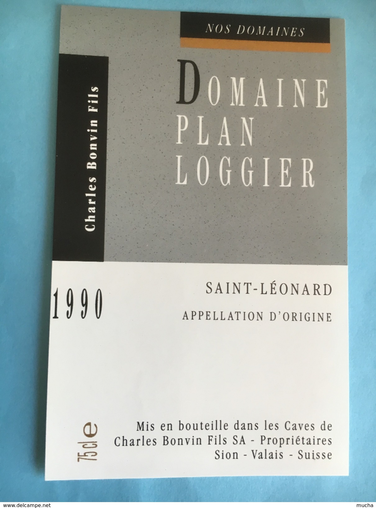 1859 -  Suisse Valais Domaine Plan Loggier Saint-Léonard - Autres & Non Classés