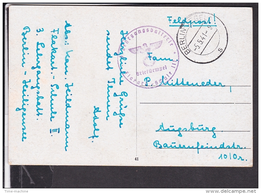 Ansichtskarte Flakregiment Heiligensee Feldpost  1941 - Lettres & Documents