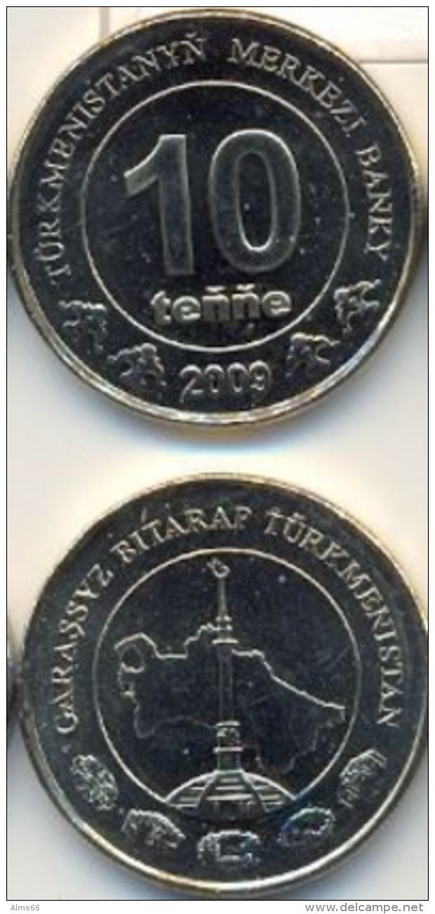 Turkmenistan 10 Tenne 2009 UNC / BU Turkmenia < Tenge > - Turkmenistan