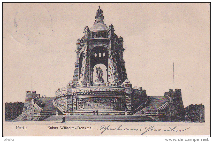 AK Porta - Kaiser Wilhelm-Denkmal - 1915 (25139) - Porta Westfalica