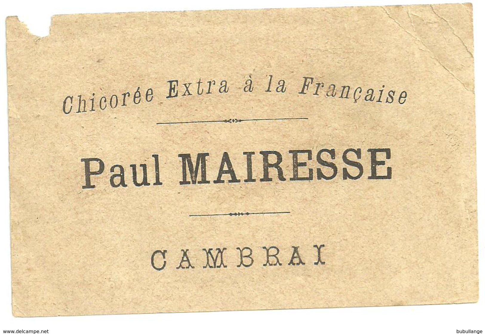 Chromo Chicorée Paul Mairesse,Cambrai,carton Fin, Brillant,fillette Sous La Neige, 12cm X 7.8m - Tee & Kaffee