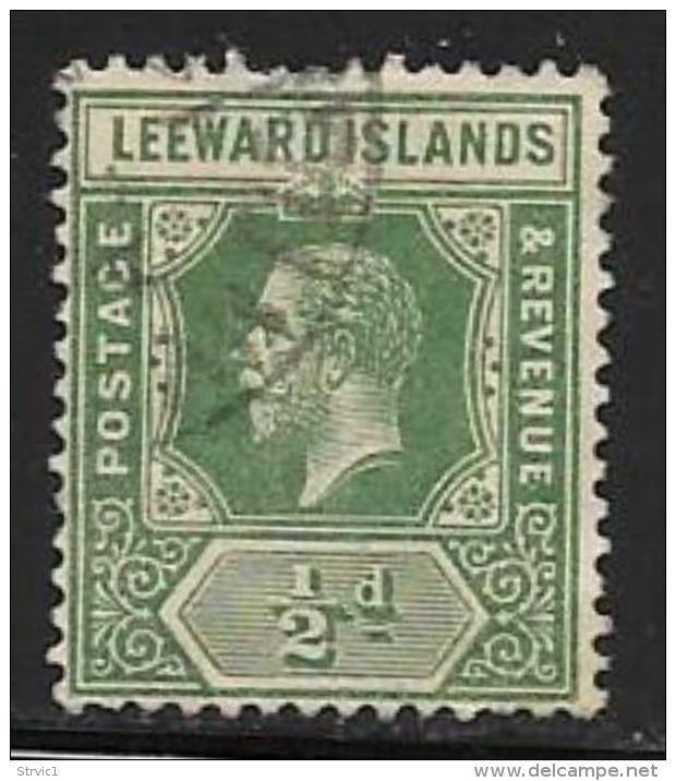 Leeward Is., Scott # 47 Used King, 1912, Small Thin At Top - Leeward  Islands