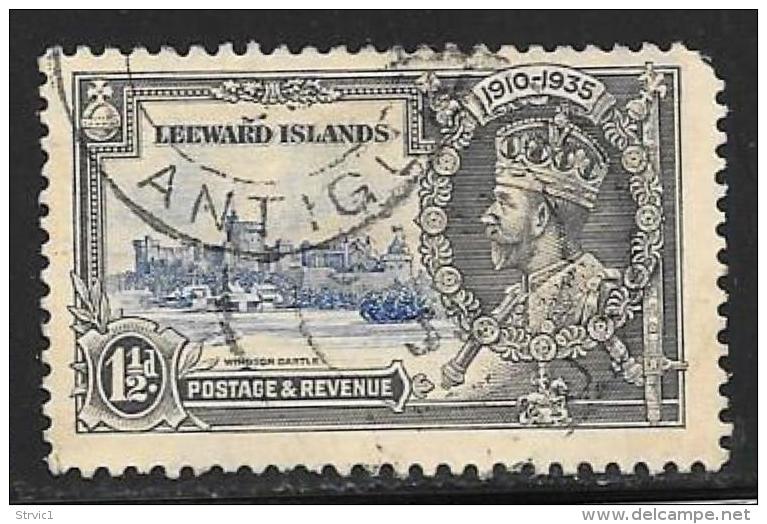 Leeward Is., Scott # 97 Used Silver Jubilee, 1935, Round Corner - Leeward  Islands