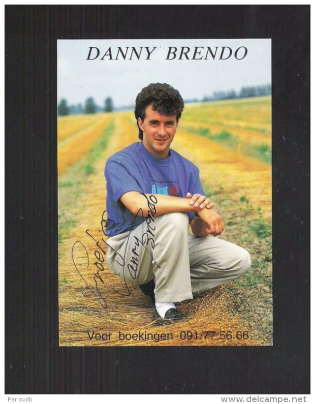 DANNY BRENDO- FOTOKAART MET HANDTEKENING (4180) - Artistes