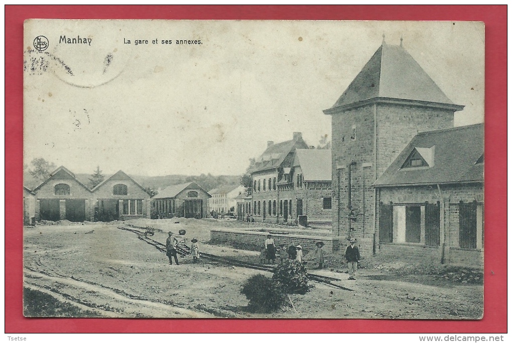 Manhay - La Gare Et Ses Annexes - 1910 ( Voir Verso ) - Manhay