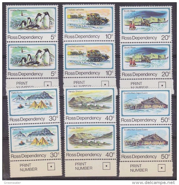 Ross Dependency 1982 Definitives 6v (pair) ** Mnh (32388) - Ongebruikt