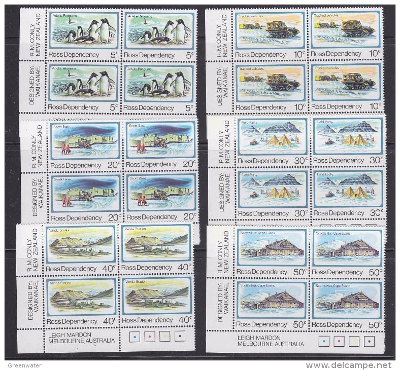 Ross Dependency 1982 Definitives 6v Bl Of 4  ** Mnh (32388A) - Ongebruikt