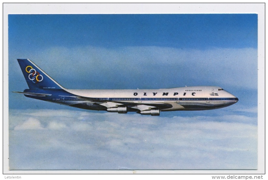 CPM:  BOEING 747-200B JUMBO JET DE L'OLYMPIC AIRWAYS - 1946-....: Ere Moderne