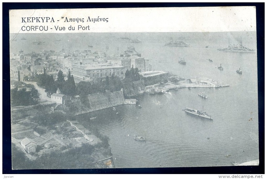 Cpa De Grèce Corfou - Vue Du Port    JIP8 - Grecia