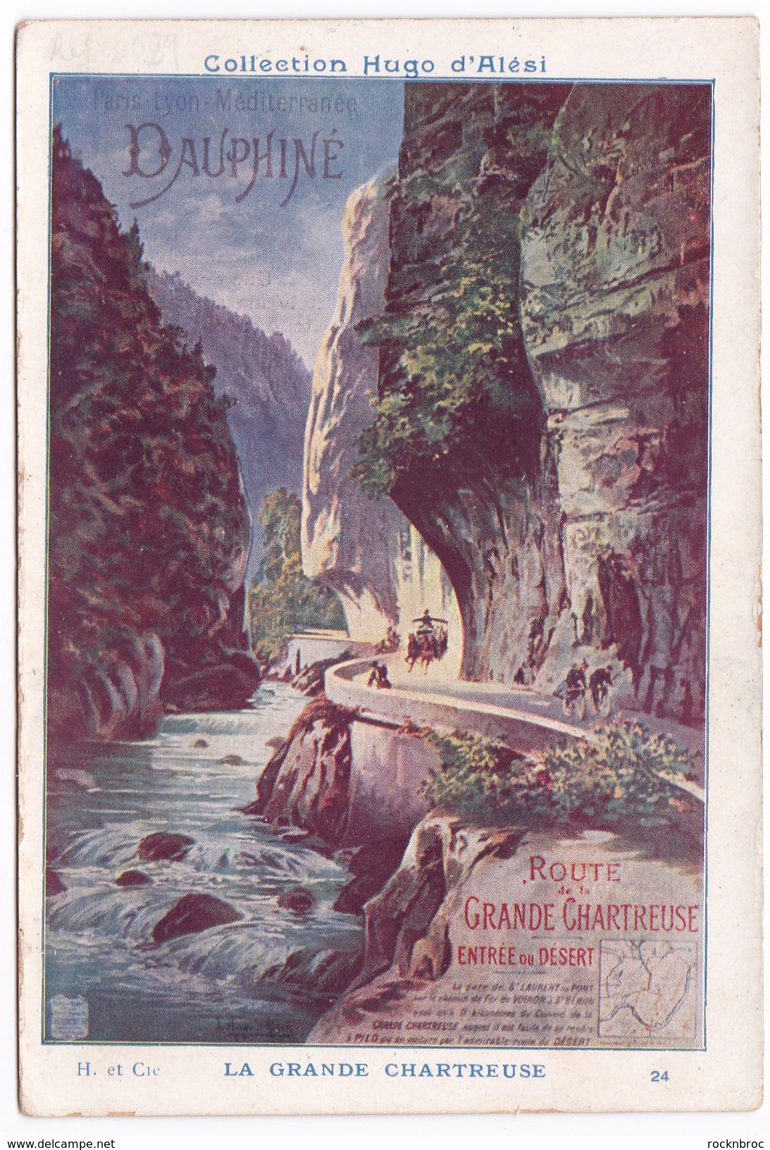 Chromo Fiche Illustrée Collection Hugo D'Alési PLM Dauphiné Route De La Grande Chartreuse - Géographie