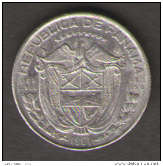 PANAMA UN DECIMO DI BALBOA 1961 AG SILVER - Panama