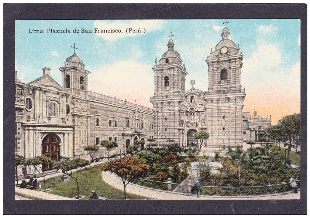 Antique Old Post Card Of Plazuela De San Francisco,Lima,Peru,J45. - Peru