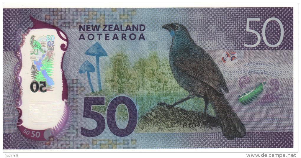 NEW ZEALAND New 50  Dollars  Polimer  "just Issued-very Attractive"  (2016)    UNC - Neuseeland