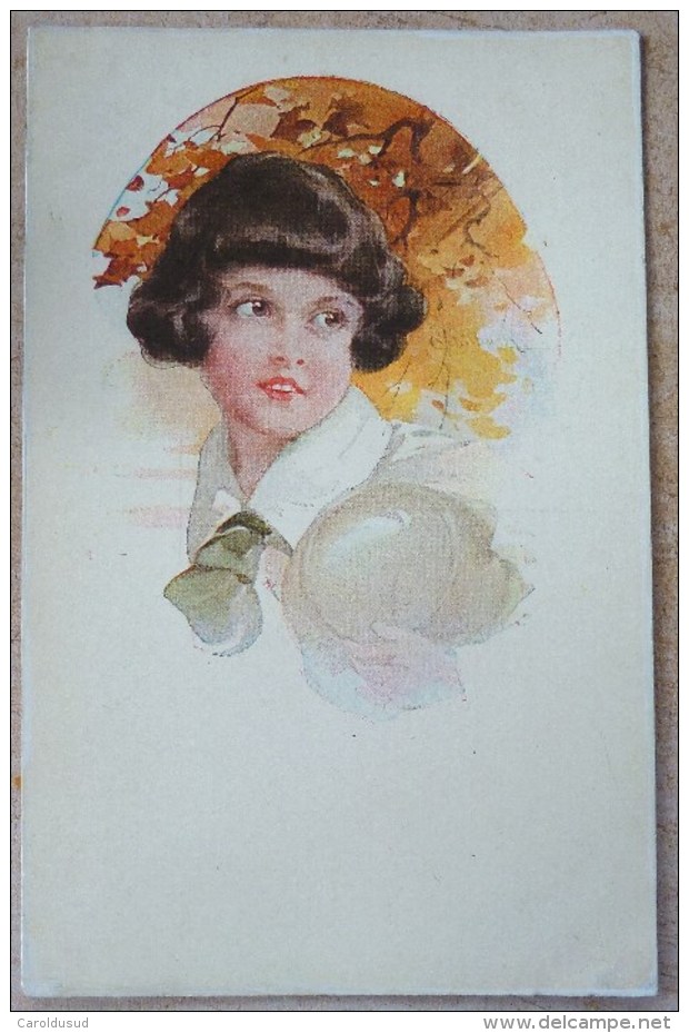 Cpa LITHO Chromo Couleur ART Illustrateur SCHILBACH Portrait Enfant Et Ballon Dans Medaillon - Schilbach