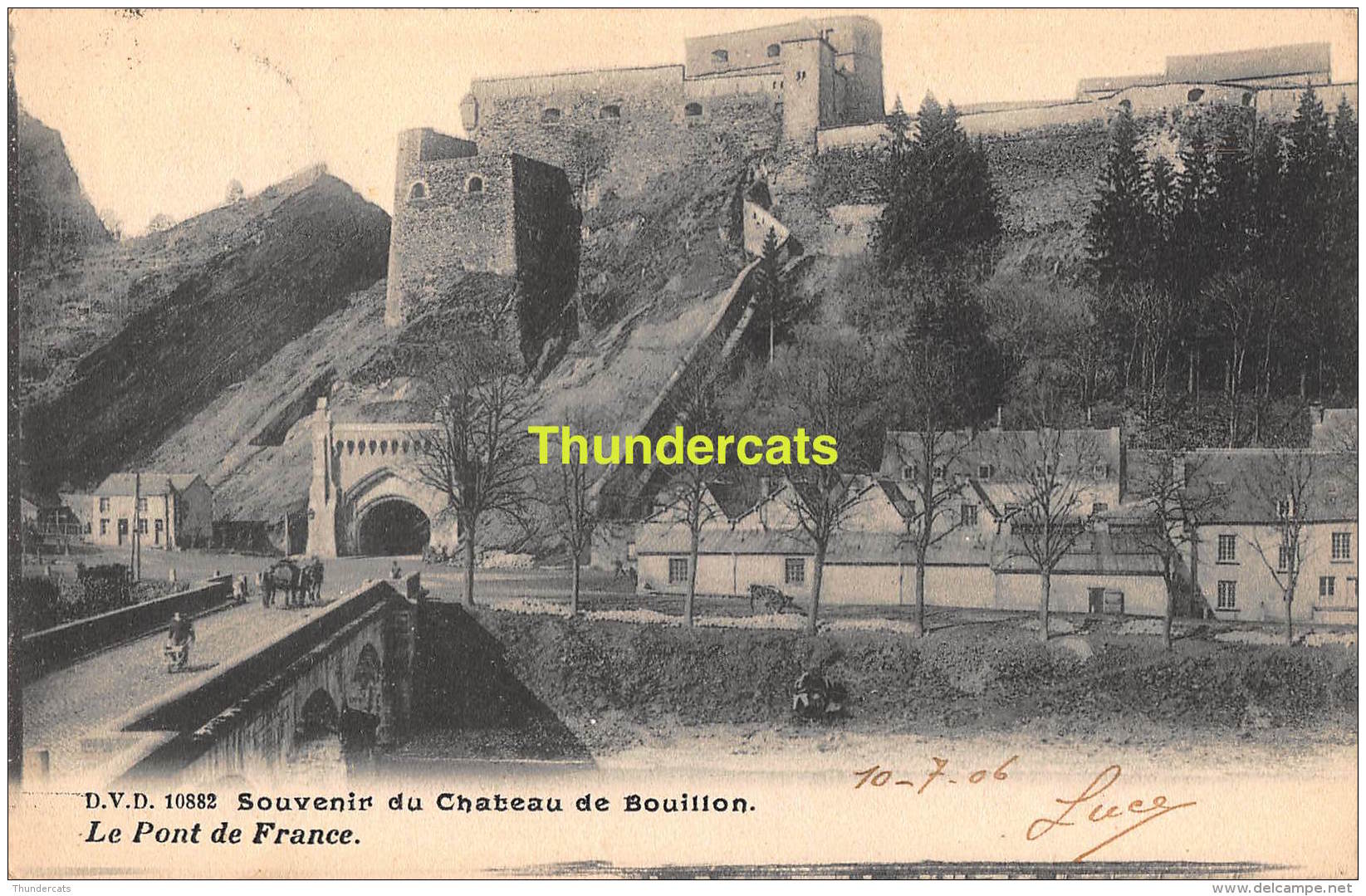 CPA SOUVENIR DU CHATEAU DE BOUILLON LE PONT DE FRANCE - Bouillon