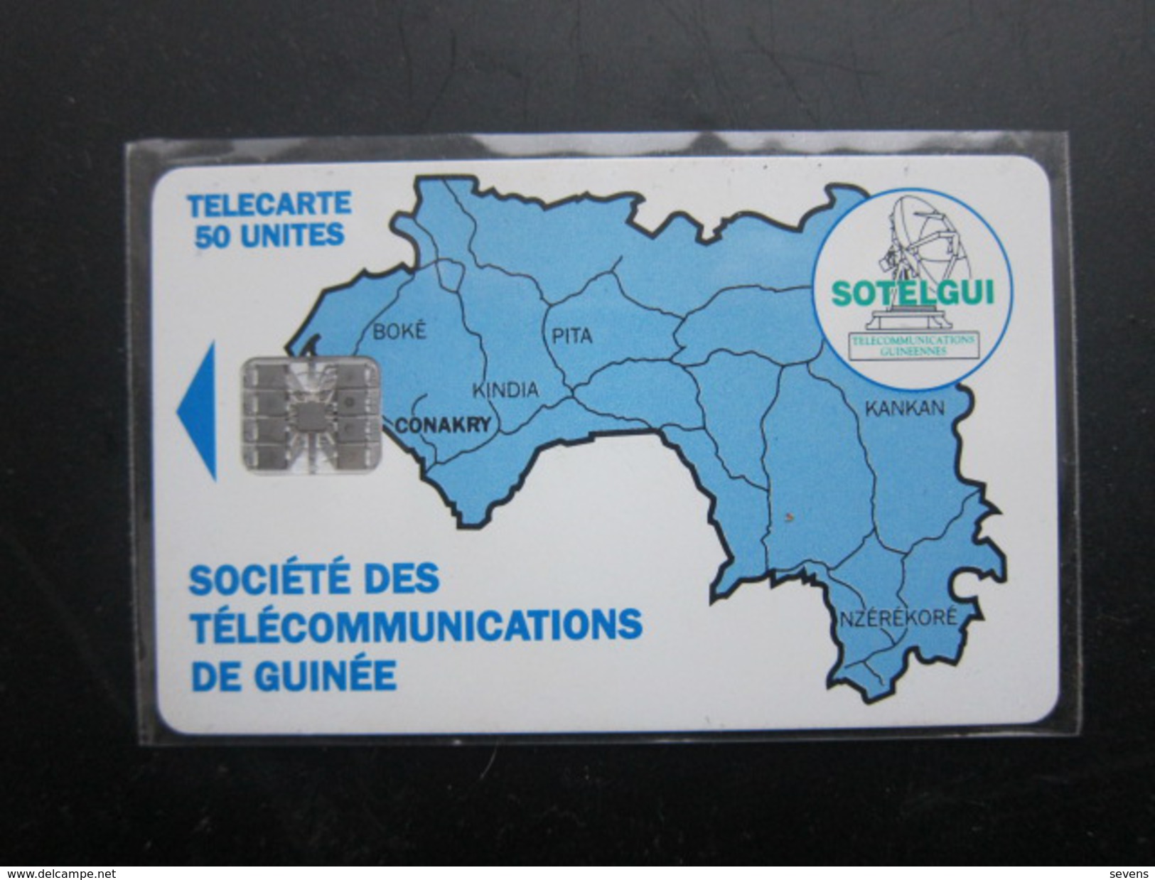 GUI 3C Map Of Guinea,  No BN On Backside,used - Guinea