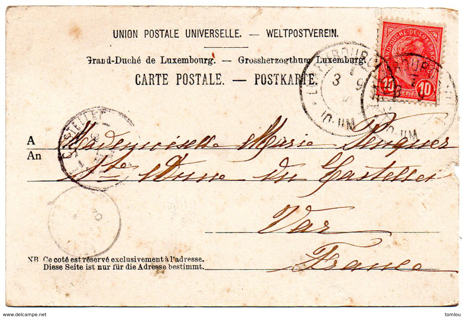 LUXEMBOURG (tram°)1902?Boulevard Du Viaduc - Lussemburgo - Città