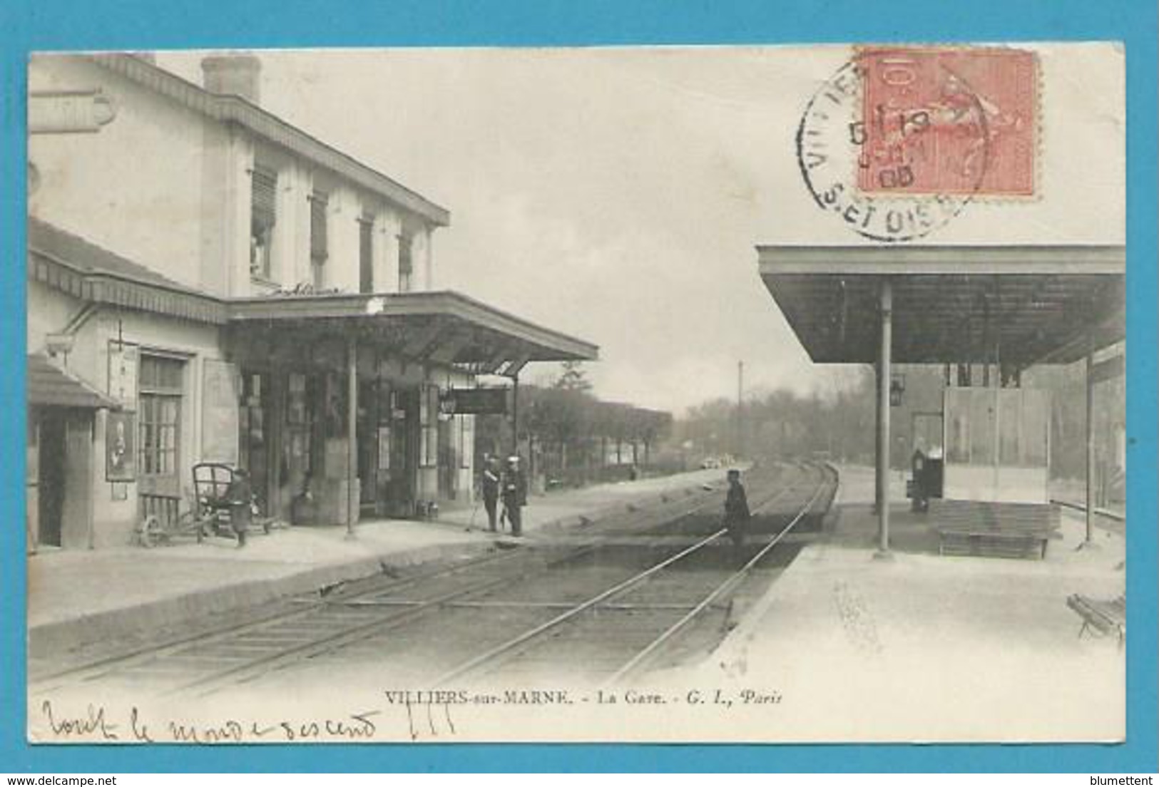 CPA Chemin De Fer La Gare VILLIERS SUR MARNE 94 - Villiers Sur Marne