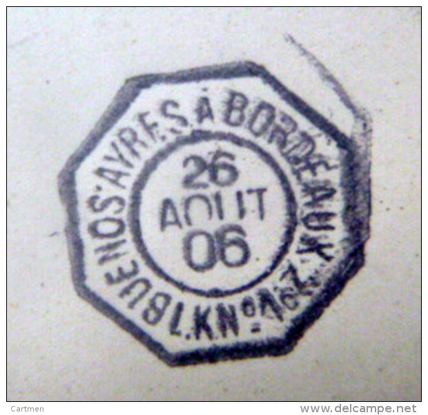 ARGENTINE CARTE ILLUSTREE DE  TIMBRES IMPRIMES ET BLASON DE L'ARGENTINE AVEC CACHET  OCTOGONAL BUENOS AIRES BORDEAUX - Other & Unclassified