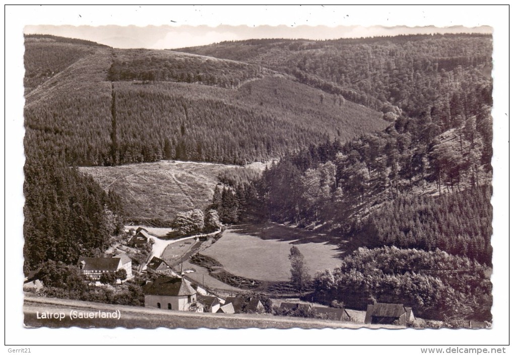 5948 SCHMALLENBERG - LATROP, Ortsansicht, 1954 - Schmallenberg