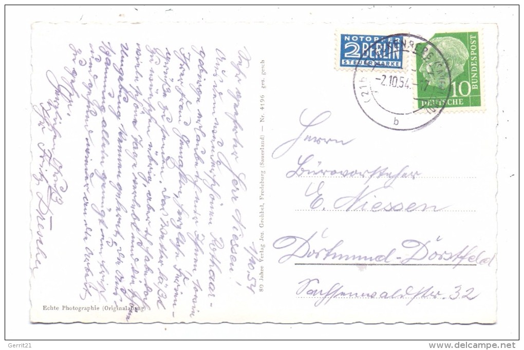 5948 SCHMALLENBERG - LATROP, Ortsansicht, 1954 - Schmallenberg