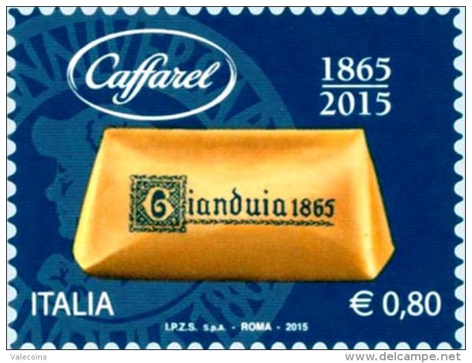 # ITALIA ITALY - 2015 - Caffarel Gianduiotto Food Chocolate - Stamp MNH - 2011-20: Mint/hinged