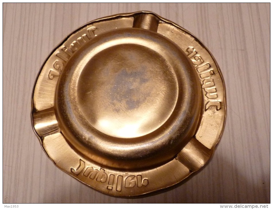 BRASSERIE - CENDRIER  --  JUPILER --    Doré, Rond, Diamètre 12,5 Cm,  Métal - Cendriers