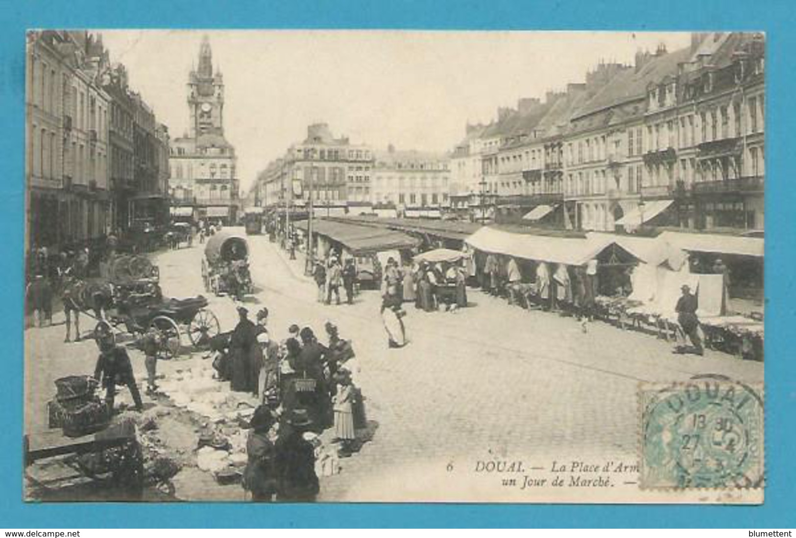 CPA 6 - Métier Marchands Ambulants Place D'Armes Jour De Marché DOUAI 59 - Douai