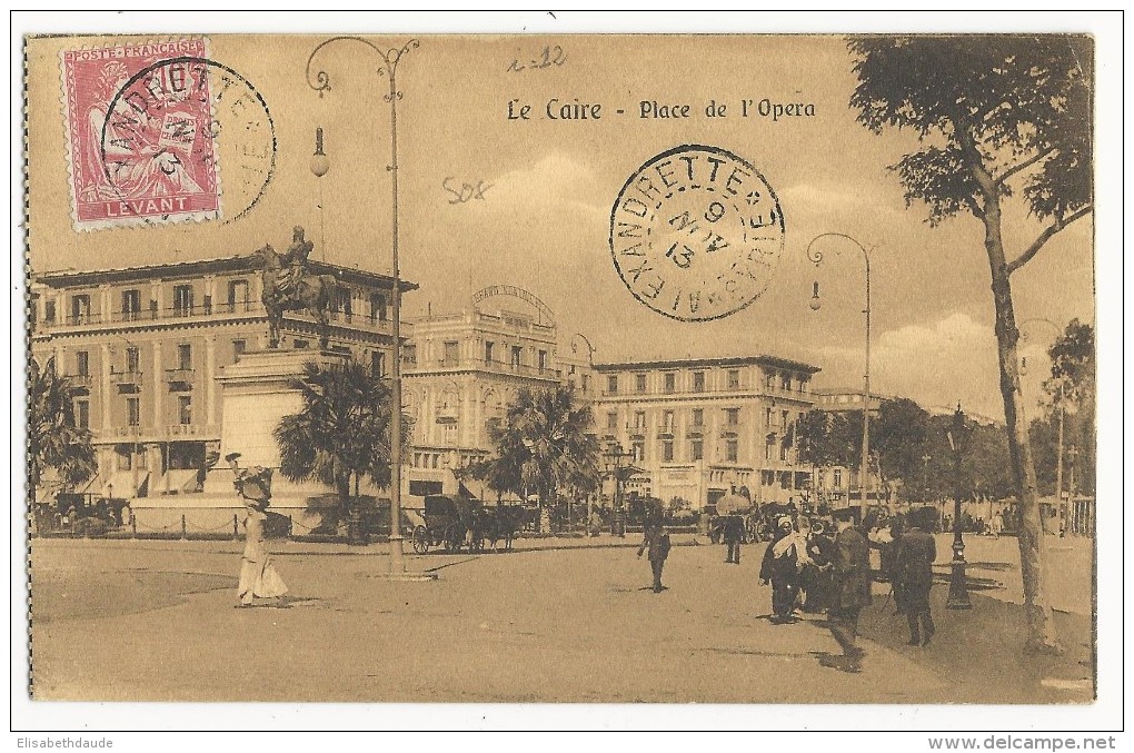 TURQUIE - 1905 - CARTE MOUCHON De ALEXANDRETTE (SYRIE) Pour PARIS - Storia Postale