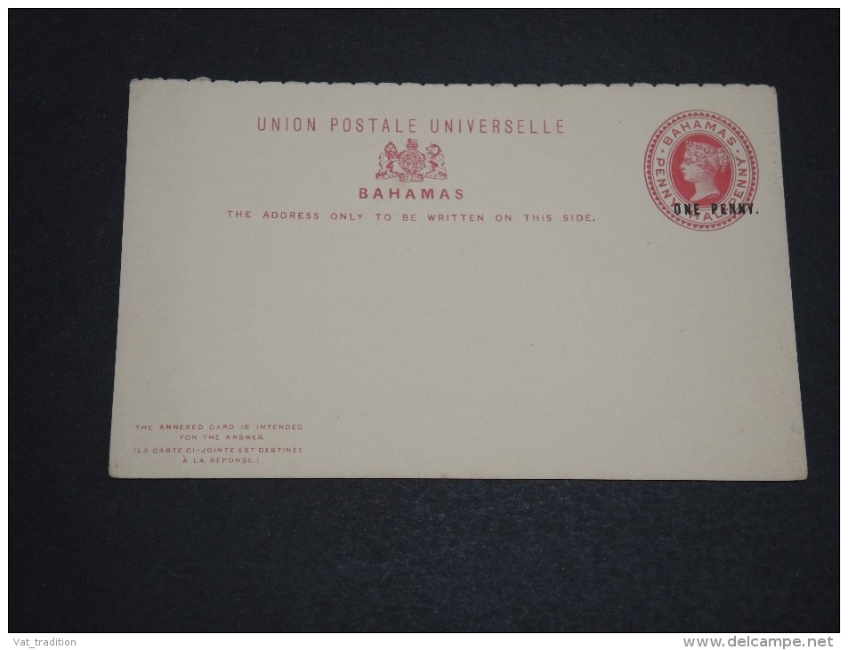 GRANDE BRETAGNE / BAHAMAS - Entier Postal Surchargé Non Voyagé - A Voir - L  3366 - 1859-1963 Crown Colony