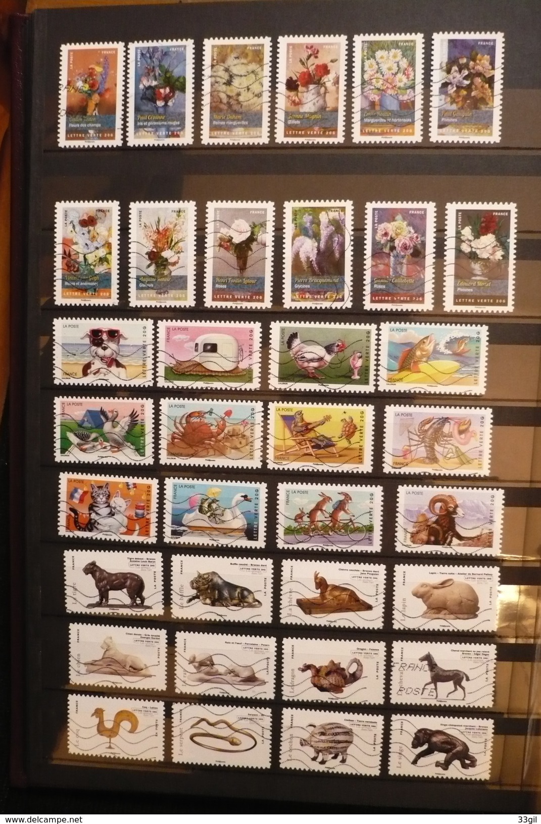 36 Timbres Différents Oblitérés  Carnet  Fleurs  Animaux     France  2015 - Gebruikt