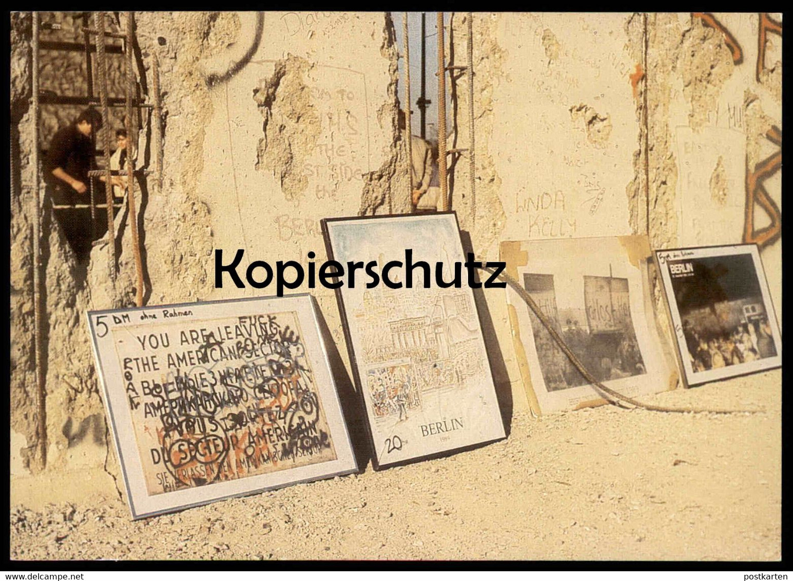 ÄLTERE POSTKARTE BERLIN KUNST AN DER MAUER BERLINER MAUER FARBFOTO BIRGIT FAUST THE WALL LE MUR Art Souvenir AK Postcard - Muro Di Berlino