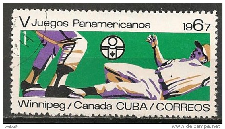 Timbres - Amérique - Cuba - 1967 - 1 C. - Jeux Sportifs Panamericains à Winnipeg - Canada CUBA - 1128 - Foot - - Used Stamps