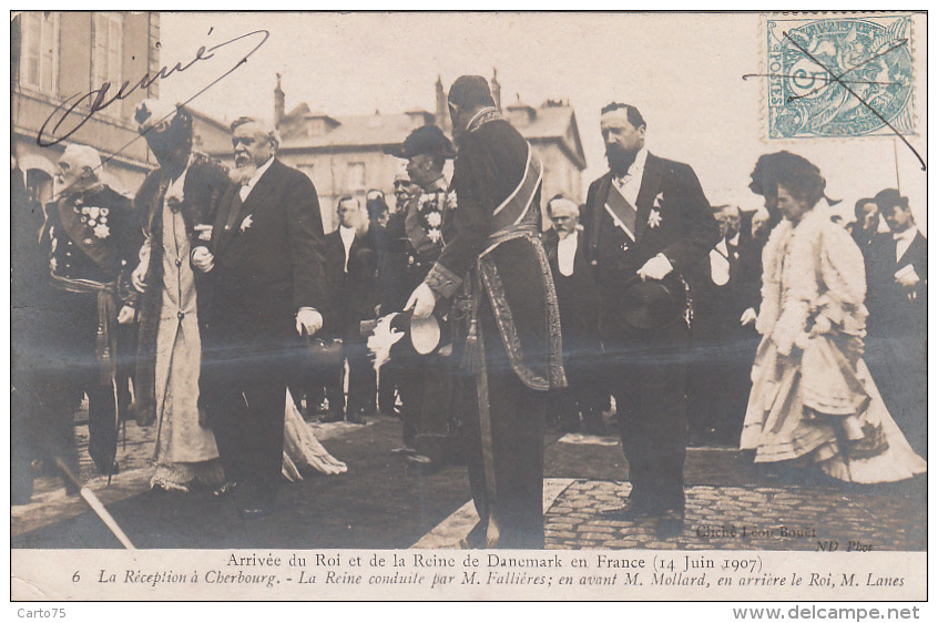 Evènements - Réception Roi Et Reine Du Danemark - 1907 - Cherbourg 50 - Président Fallières - Receptions