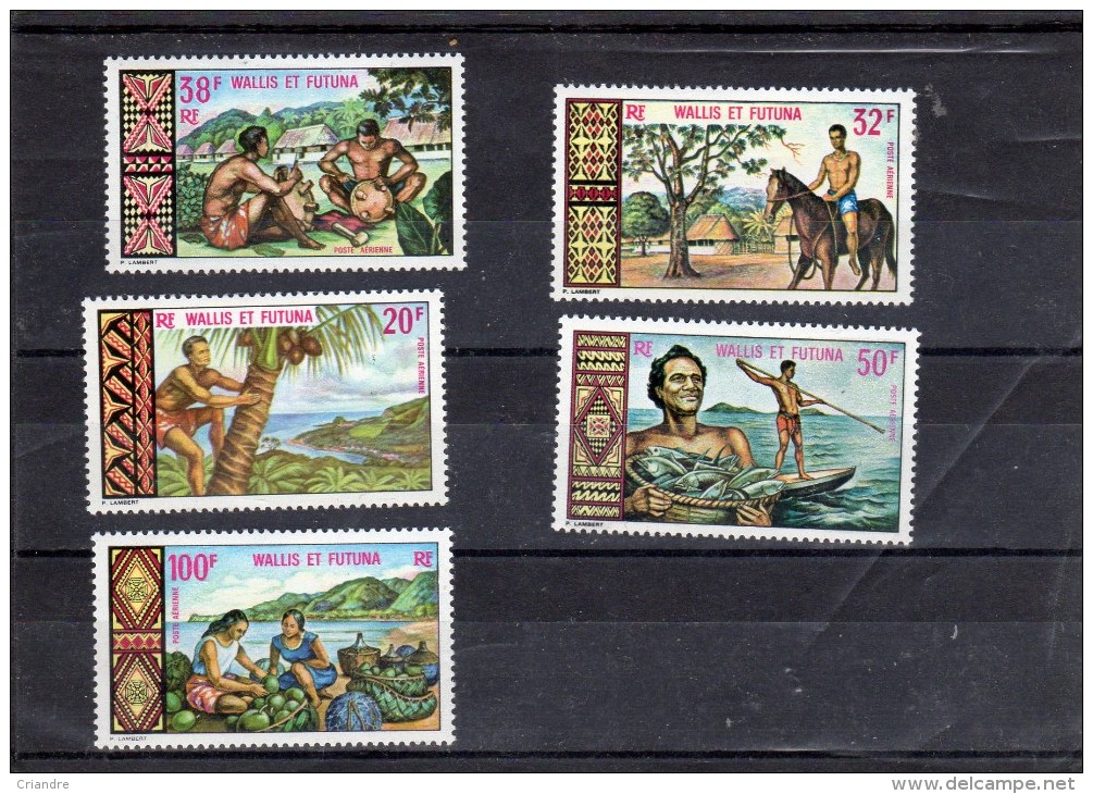 Wallis Et Futuna:aspect Des Iles Série De 5 Valeurs  PA N° 33** à PA N° 37** - Unused Stamps