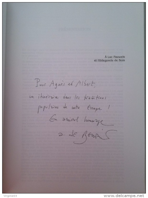 Les Traditions D Europe Par Alain De Benoist - Livres Dédicacés