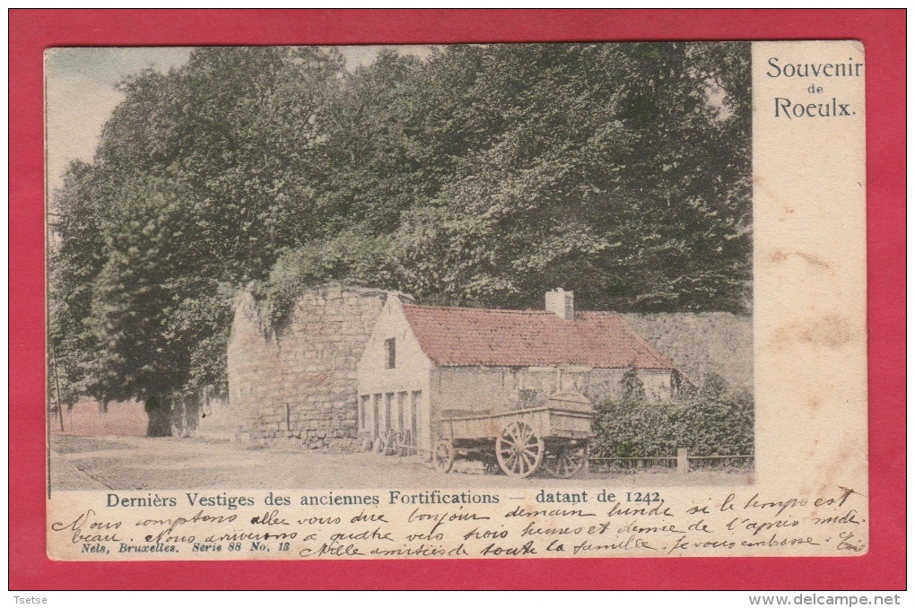 Le Roeulx - Derniers Vestiges Des Anciennes Fortifications, Datant De 1242 - Jolie Carte Couleur  -1904 ( Voir Verso ) - Le Roeulx