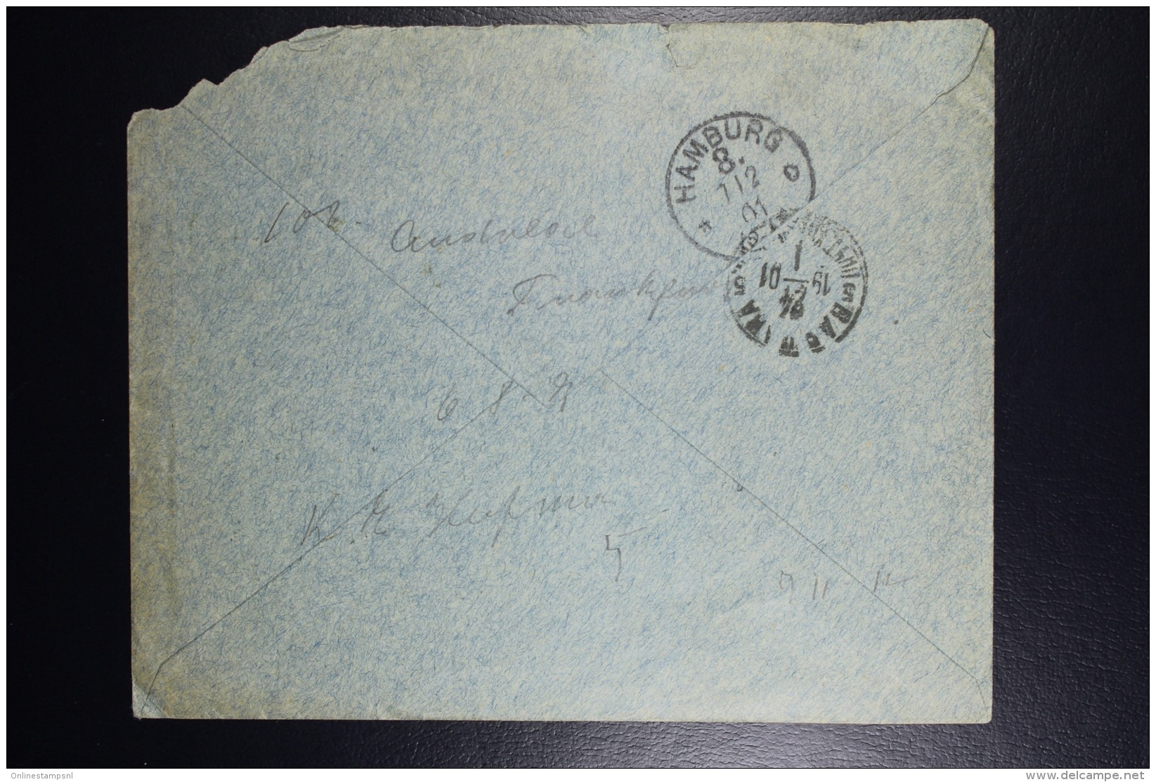 Russia Company Cover Warsaw To Hamburg 1901   Sc 42 10 Kop. Blue - Briefe U. Dokumente