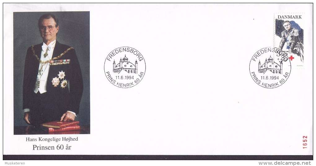 Denmark Sonderstempel FREDENSBORG Prins Henrik 60 År 1994 Cover Brief Red Cross Rotes Kreuz Croix Rouge Cruz Roja - Briefe U. Dokumente