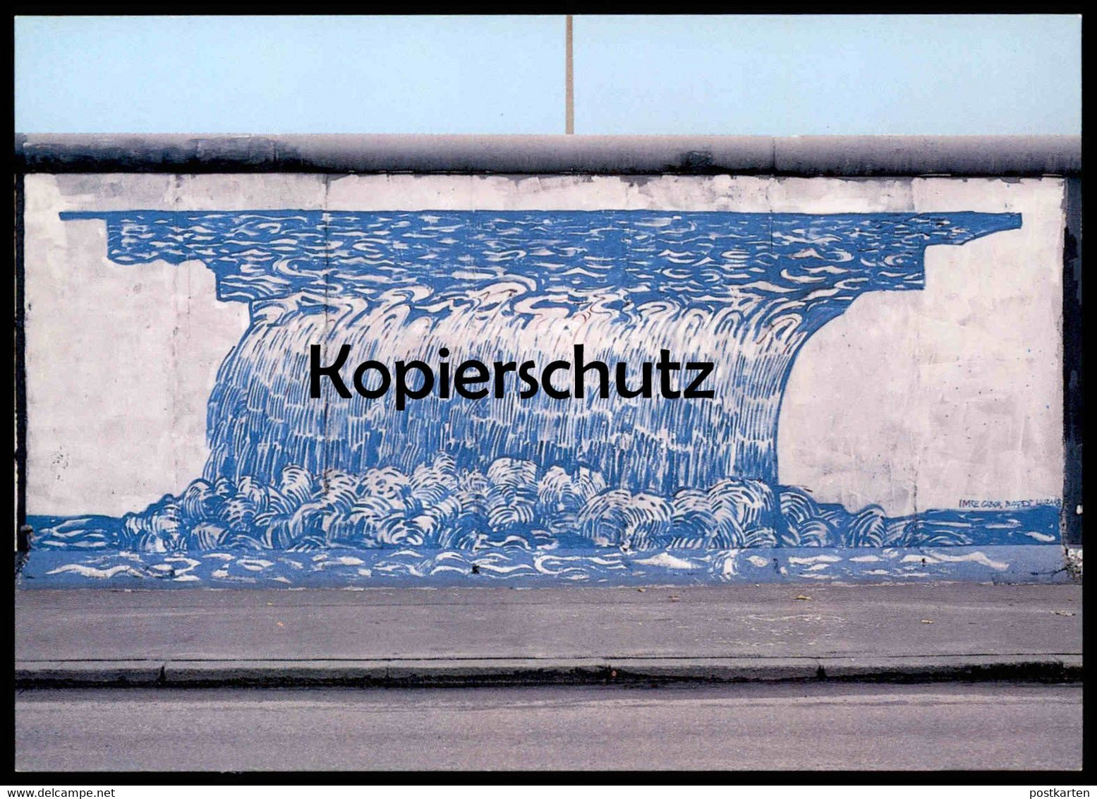 ÄLTERE POSTKARTE BERLIN GABOR IMRE BERLINER MAUER THE WALL LE MUR ART WASSERFALL Waterfall Cpa Ansichtskarte Postcard AK - Muro Di Berlino