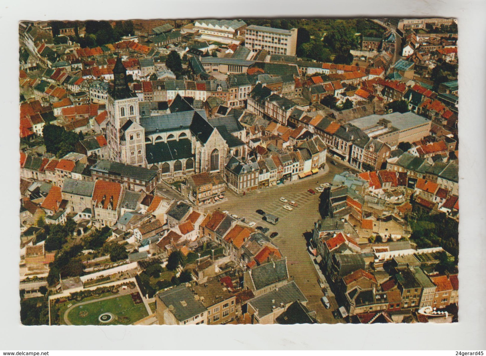 CPSM TIENEN TIRLEMONT (Belgique-Brabant Flamand) - Vue Aérienne Eglise Saint Germain - Tienen