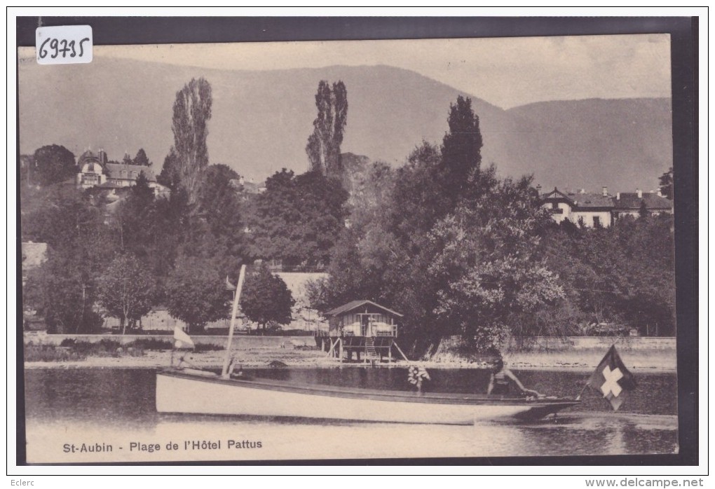 ST AUBIN - PLAGE DE L´HOTEL PATTUS - TB - Saint-Aubin/Sauges