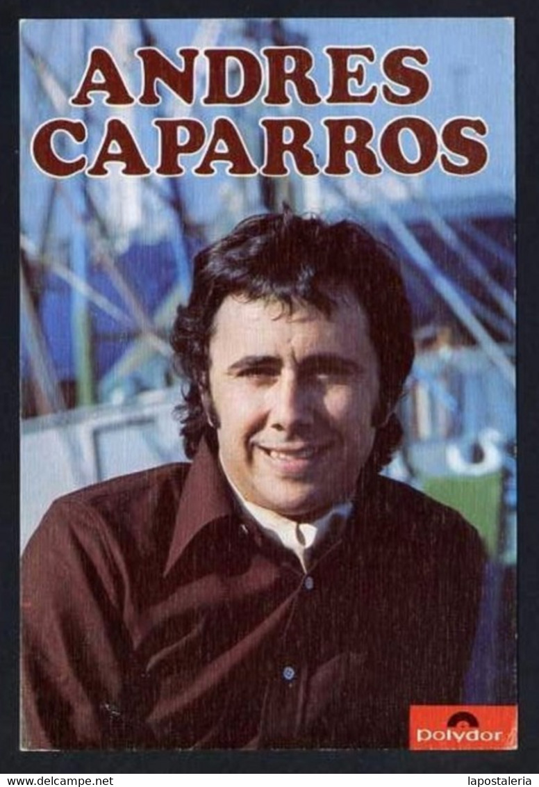 *Andres Caparros* Al Dorso Firma Autógrafa. Impreso *Polydor* 105x155 Mms. - Música Y Músicos