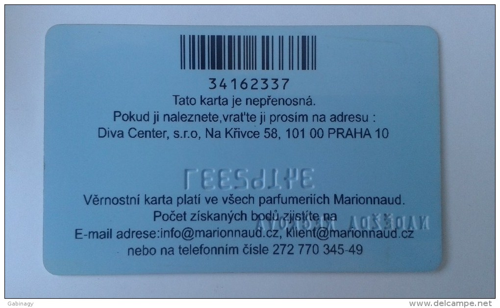 GIFT CARD - CZECH REPUBLIC - MARIONNAUD 02. - Tarjetas De Regalo