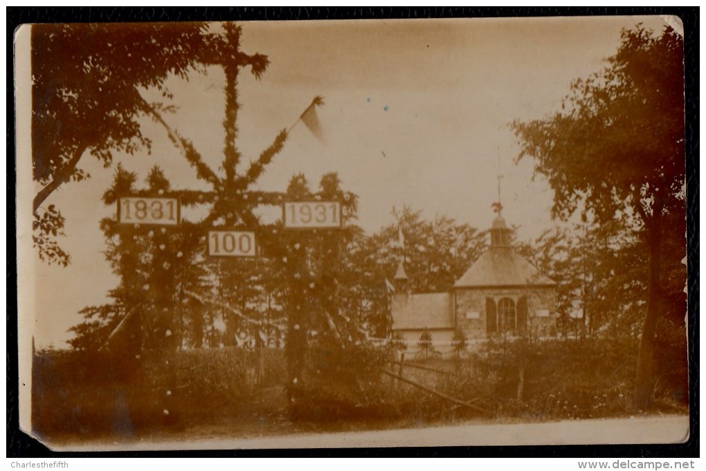 HAUTES FAGNES - CARTE PHOTO RARE - Chapelle Fischbach 100 Ans - 1831 - 1931 !! - Waimes - Weismes