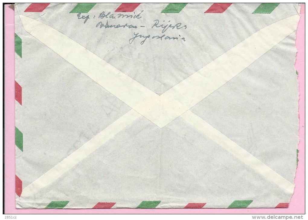 Airmail / Par Avion, Bakarac-Venezia, 1959., Yugoslavia, Letter - Airmail