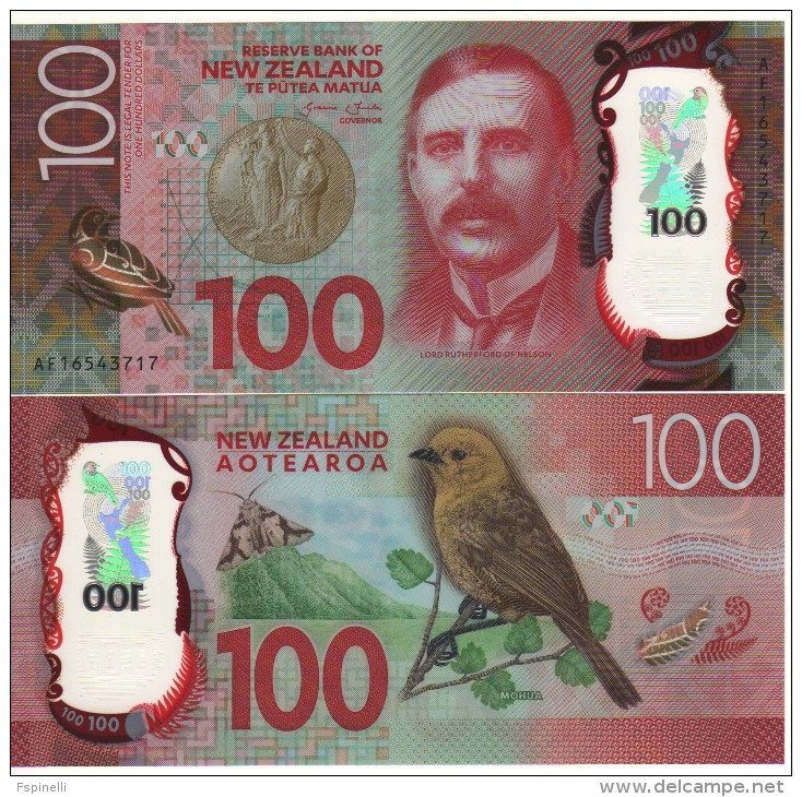 NEW ZEALAND New 100  Dollars  Polimer  "just Issued-very Attractive"  (2016)    UNC - Nueva Zelandía