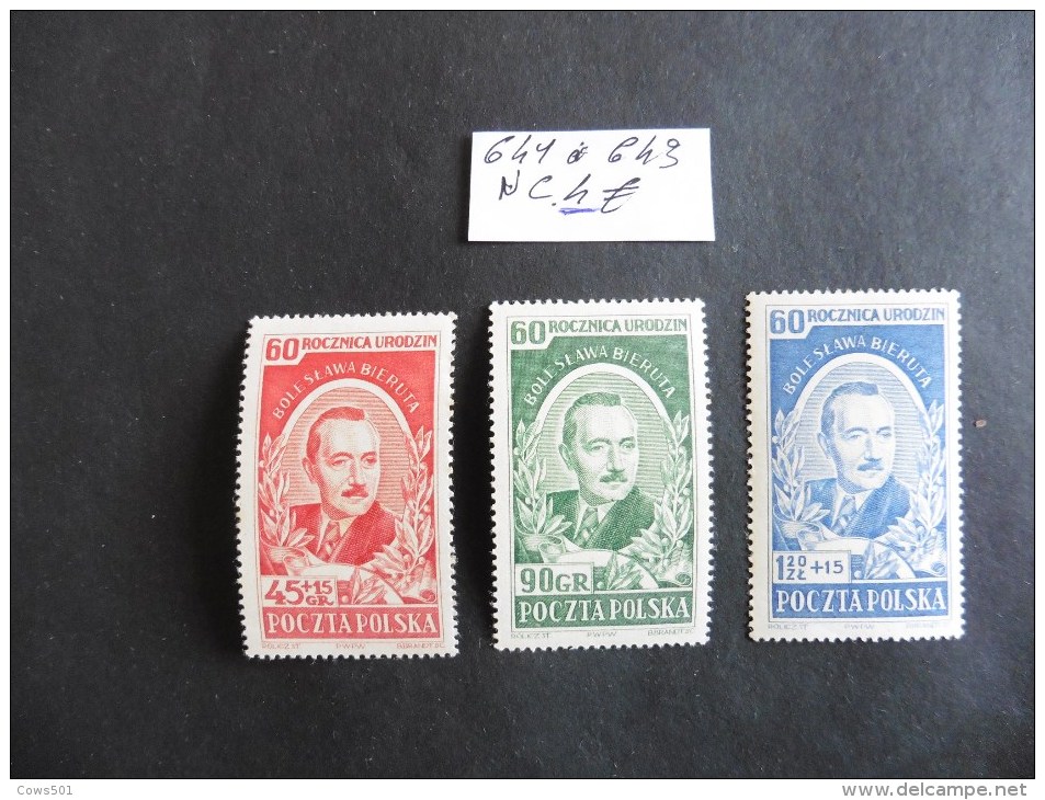 Pologne : 3 Timbres Neufs Charnière - Collections